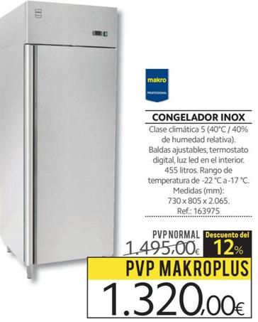Oferta de Congelador Inox por 1320€ en Makro