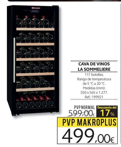 Oferta de Cava De Vinos La Sommeliere por 499€ en Makro