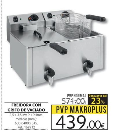 Oferta de Makro - Freidora Con Grifo De Vaciado por 439€ en Makro