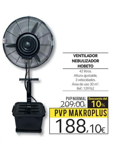 Oferta de Makro - Ventilador Nebulizador Hobeto por 188,15€ en Makro