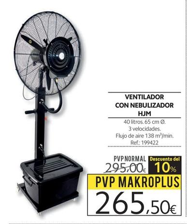 Oferta de Hjm - Ventilador Con Nebulizador por 265,5€ en Makro