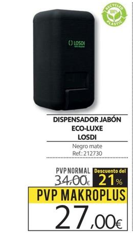 Oferta de Losdi - Dispensador Jabón Eco-luxe por 27€ en Makro