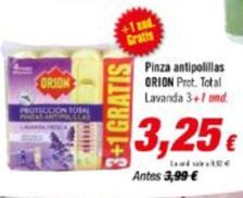 Oferta de Orion - Pinza Antipolillas por 3,25€ en Aquabel Perfumerías