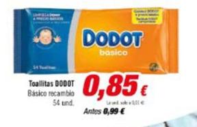 Oferta de Dodot - Toallitas Básico Recambio por 0,85€ en Aquabel Perfumerías