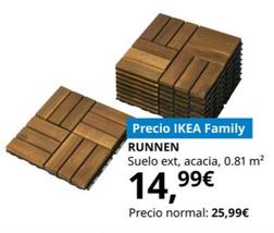 Oferta de Runnen - Suelo Ext, Acacia, 0.81 m² por 14,99€ en IKEA