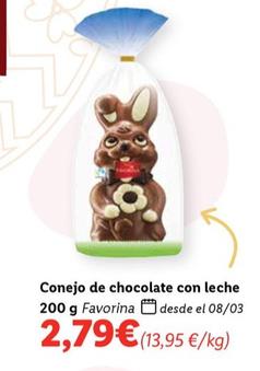 Oferta de Favorina - Conejo De Chocolate Con Leche por 2,79€ en Lidl