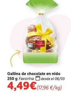 Oferta de Favorina - Gallina De Chocolate En Nido por 4,49€ en Lidl