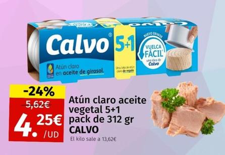 Oferta de Calvo - Atún Claro En Aceite De Girasol por 4,25€ en Maskom Supermercados