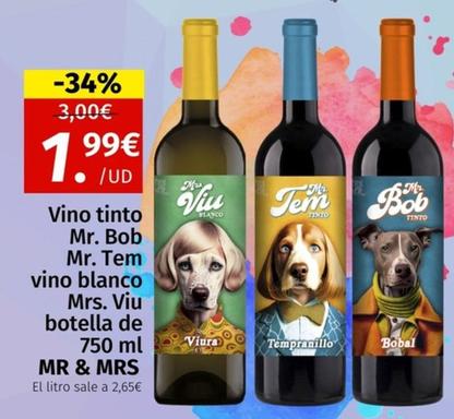 Oferta de Vino Tinto por 1,99€ en Maskom Supermercados
