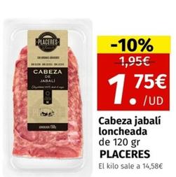 Oferta de Cabeza Jabalí Loncheada por 1,75€ en Maskom Supermercados