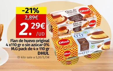 Oferta de Dhul - Flan De Huevo Original por 2,29€ en Maskom Supermercados