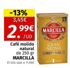Oferta de Marcilla - Café Molido Natural por 2,99€ en Maskom Supermercados