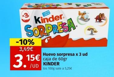 Oferta de Kinder - Huevo Sorpresa por 3,15€ en Maskom Supermercados