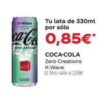 Oferta de Coca-cola - Zero Creations K-wave por 0,85€ en Maskom Supermercados