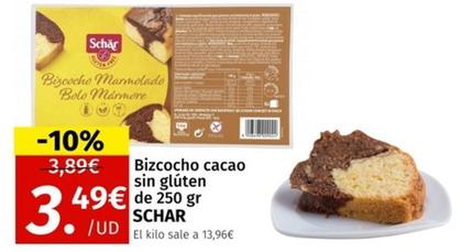 Oferta de Schär - Bizcocho Cacao Sin Glúten por 3,49€ en Maskom Supermercados