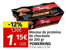 Oferta de Powerking - Mousse De Proteína De Chocolate por 1,15€ en Maskom Supermercados