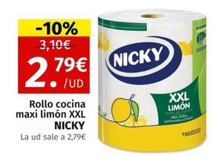 Oferta de Nicky - Rollo Cocina Maxi Limón por 2,79€ en Maskom Supermercados