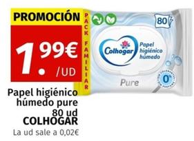 Oferta de Colhogar - Papel Higiénico Húmedo Pure por 1,99€ en Maskom Supermercados