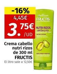 Oferta de Fructis - Crema Cabello Nutri Rizos por 3,75€ en Maskom Supermercados