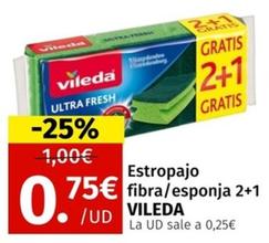 Oferta de Vileda - Estropajo Fibra por 0,75€ en Maskom Supermercados