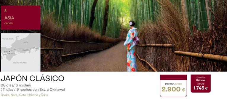 Oferta de Japón Clásico por 2900€ en Tui Travel PLC