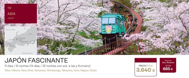 Oferta de Viajes a Japón por 3640€ en Tui Travel PLC