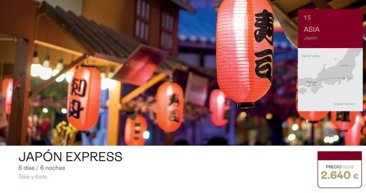 Oferta de Japón Express por 2640€ en Tui Travel PLC