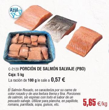 Oferta de Abordo - Porcion De Salmon Salvaje  por 5,65€ en Abordo
