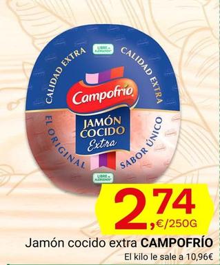 Oferta de Campofrío - Jamón Cocido Extra por 2,74€ en Supermercados Dani
