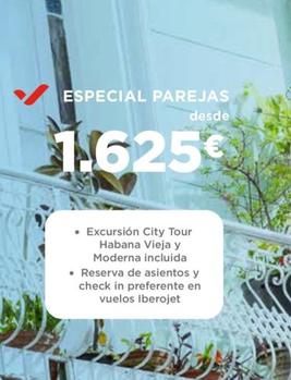 Oferta de La Habana Especial Parejas por 1625€ en Halcón Viajes
