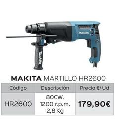 Oferta de Makita - Martillo Hr2600 por 179,9€ en Isolana