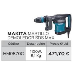 Oferta de Makita - Martillo Demoledor Sds Max por 471,7€ en Isolana