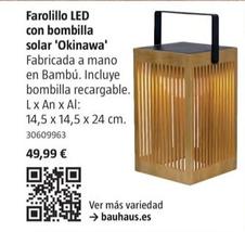 Oferta de Farolillo Led Con Bombilla Solar 'Okinawa' por 49,99€ en BAUHAUS