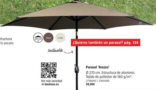 Oferta de Parasol 'Arezzo' por 39,99€ en BAUHAUS