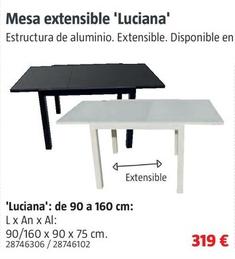 Oferta de 'Luciana': de 90 a 160 cm: Mesa extensible 'Luciana' por 319€ en BAUHAUS