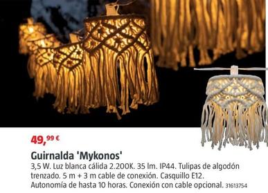 Oferta de Guirnalda 'Mykonos' por 49,99€ en BAUHAUS