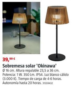 Oferta de Sobremesa Solar 'Okinawa' por 39,99€ en BAUHAUS
