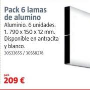 Oferta de Pack 6 Lamas De Alumino  por 209€ en BAUHAUS
