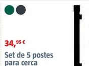 Oferta de Set De 5 Postes Para Cerca por 34,95€ en BAUHAUS