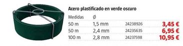 Oferta de Alambre Acero Plastificado En Verde Oscuro por 3,45€ en BAUHAUS