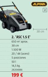 Oferta de Alpina - Escarificadores Y Aireadores Electricos 'ASC 1.5 E' por 199€ en BAUHAUS