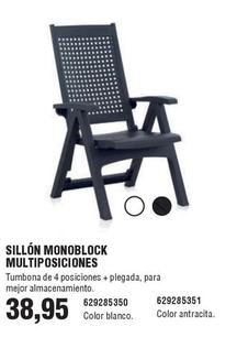 Oferta de Sillón Monoblock Multiposiciones por 38,95€ en Coinfer