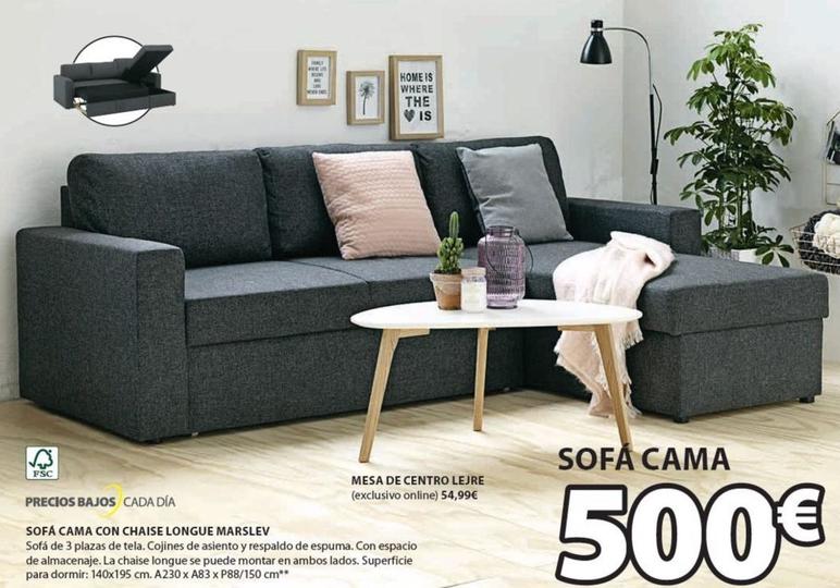 Oferta de Sofás por 500€ en JYSK
