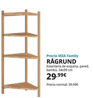Oferta de Ikea - Rågrund Estantería De Esquina, Pared, Bambú por 29,99€ en IKEA