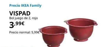 Oferta de Ikea - Vispad Bol Juego De 2, Rojo por 3,99€ en IKEA