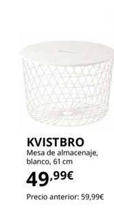 Oferta de Kvistbro - Mesa De Almacenaje, Blanco, 61 Cm por 49,99€ en IKEA