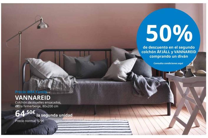 Oferta de Ikea - Vannareid Colchón De Muelles Ensacados, Extra Firme/beige por 64,5€ en IKEA