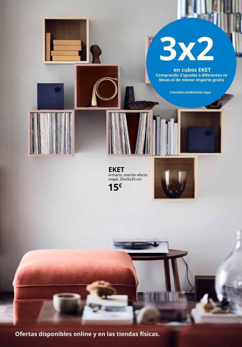 Oferta de Ikea - Eket Mueble De Almacenaje, Efecto Roble Tinte Blanco por 15€ en IKEA