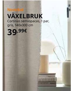 Oferta de Växelbruk Cortinas Semiopacas, 1 Par, Gris por 39,99€ en IKEA