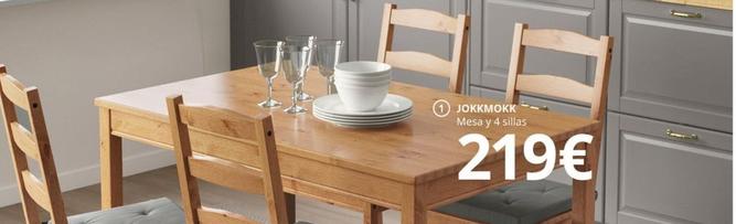 Oferta de Jokkmokk - Mesa Y 4 Sillas por 219€ en IKEA